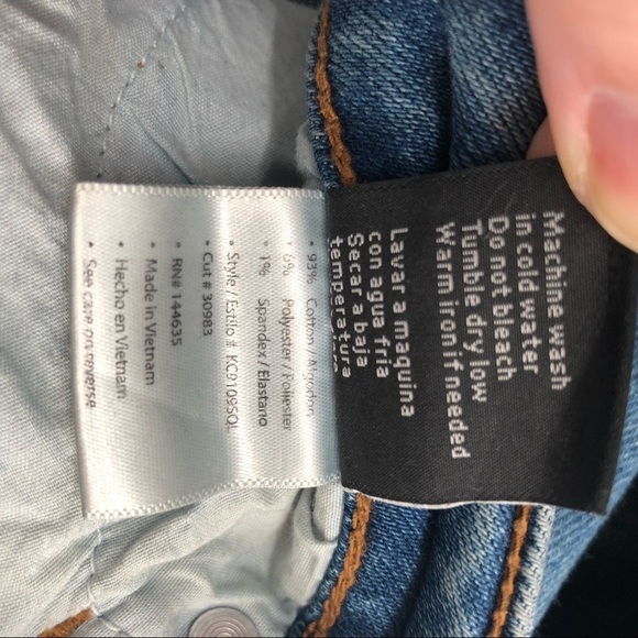 KANCAN Busted Knee Skinny Jeans Stretch Denim Raw Hem 5 26 High Rise Distressed - Picture 9 of 11